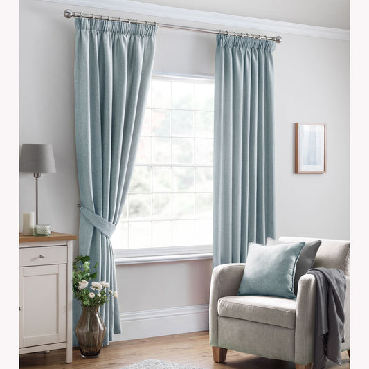 Versailles Eau De Nil Pencil Pleat Curtains