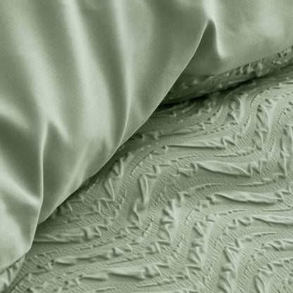 Heatset Wave Mint Green Duvet Cover Set