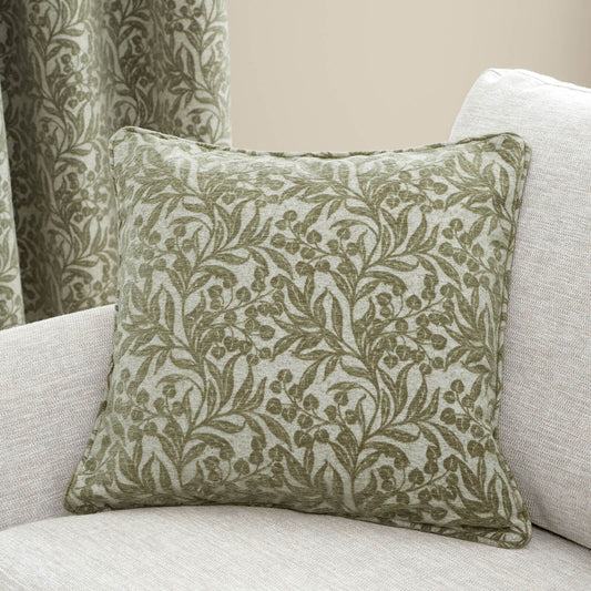 bianca-fine-linens-chenille-leaves-cushion-green