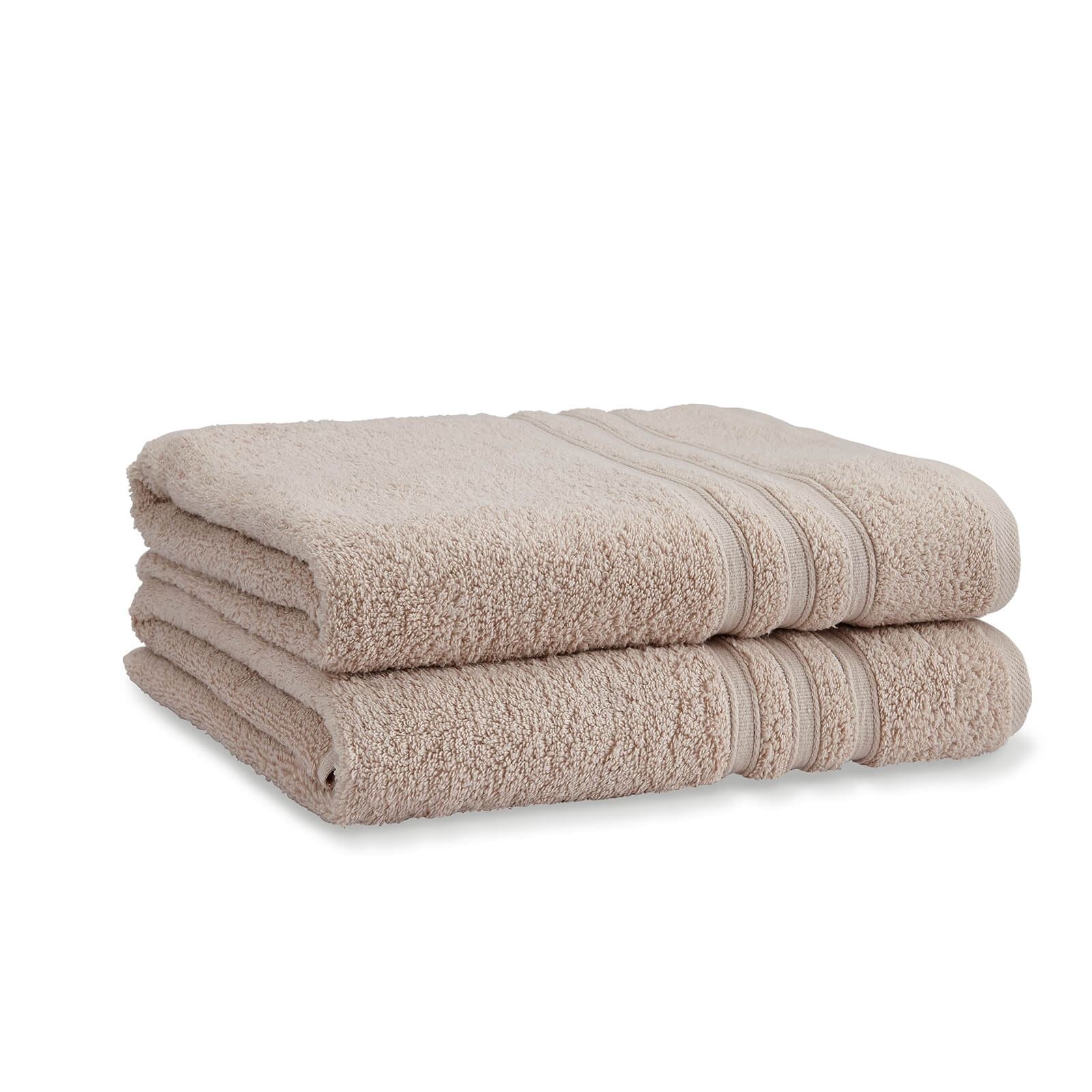 Zero Twist Natural Bath Sheet Pair