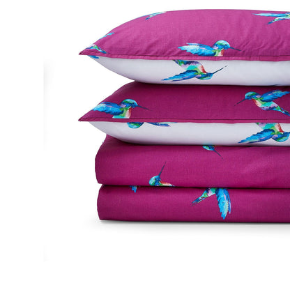 Their Nibs Hummingbird Plum Duvet Cover Set