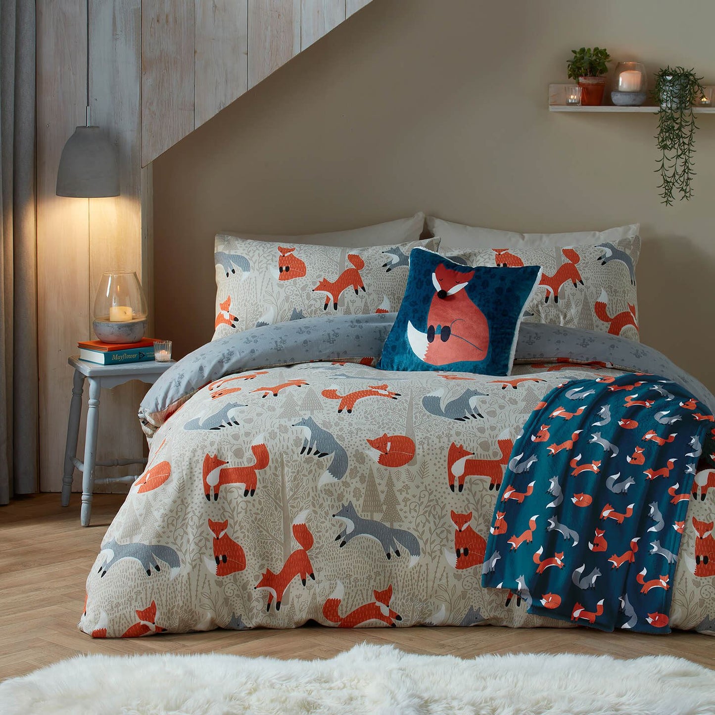 Foraging Fox Natural Duvet Set