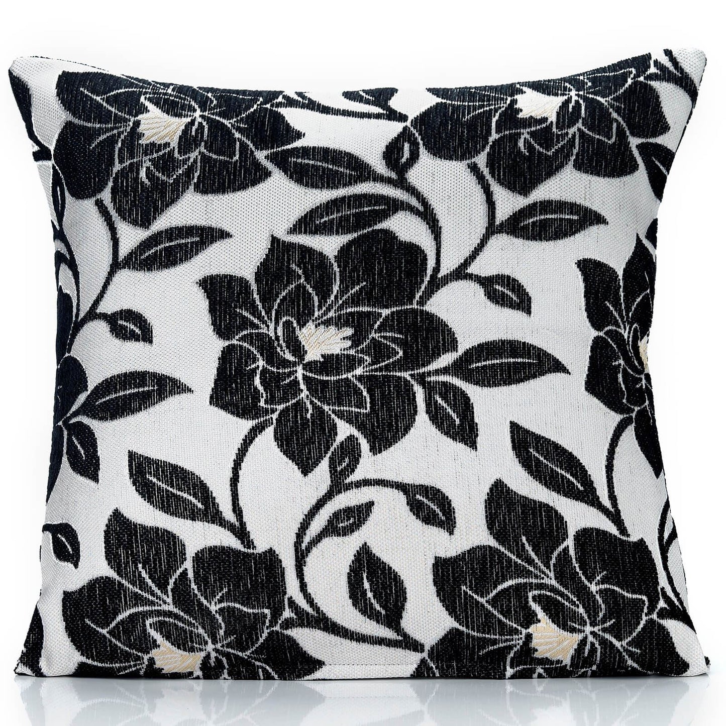 Peony Black Cushion Cover