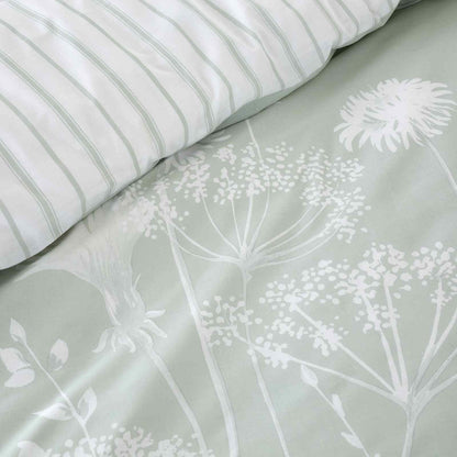 Meadowsweet Floral Green Duvet Cover Set