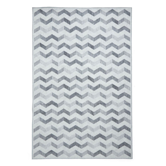 Coral H1059 Grey Modern Washable Rug