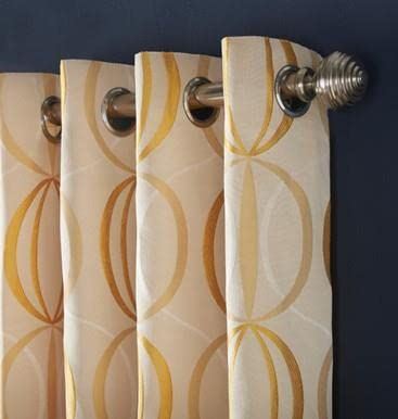 Omega Ochre Eyelet Curtains