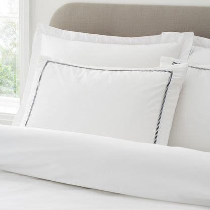 Bianca Contrast Trim White / Black Duvet Cover Set