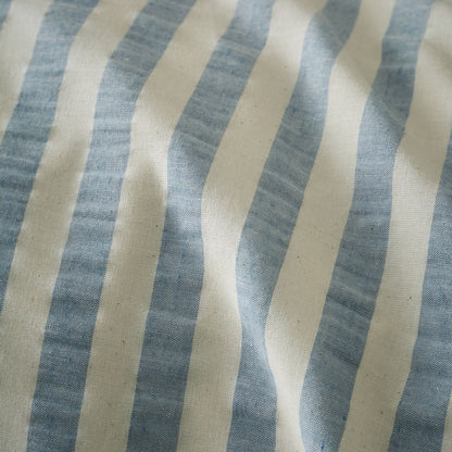 Pineapple Elephant Cotton Rich Woven Stripe Blue Duvet Cover Set