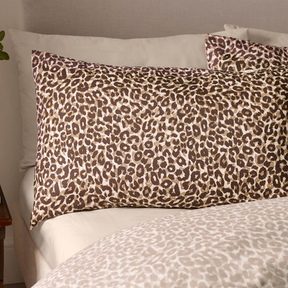 Catherine Lansfield Animal Print Bedding Duvet Cover Set Brown