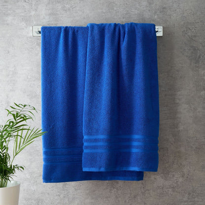 Catherine Lansfield Zero Twist Cobalt Blue Towel and Sheet