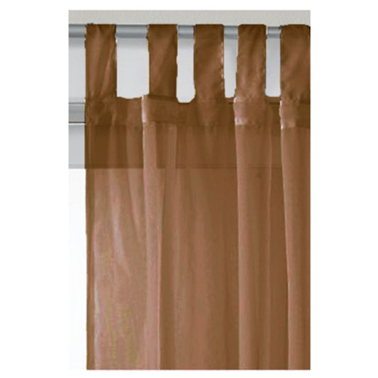 Voile Sheer Chocolate Curtain Panel