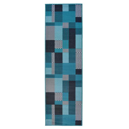 Maestro Montreal Teal Blocks Rug