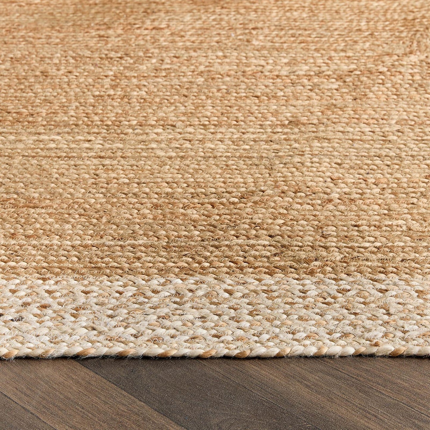 Jute Border Natural White Natural Rugs