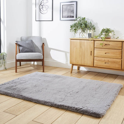 Super Teddy Grey Shaggy Rug