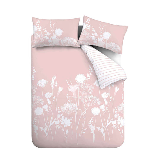 Meadowsweet Floral Blush Pink Duvet Set