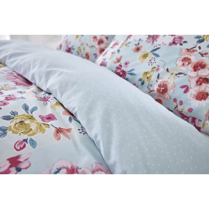 Flower PaTChwork Duck Egg Duvet Set