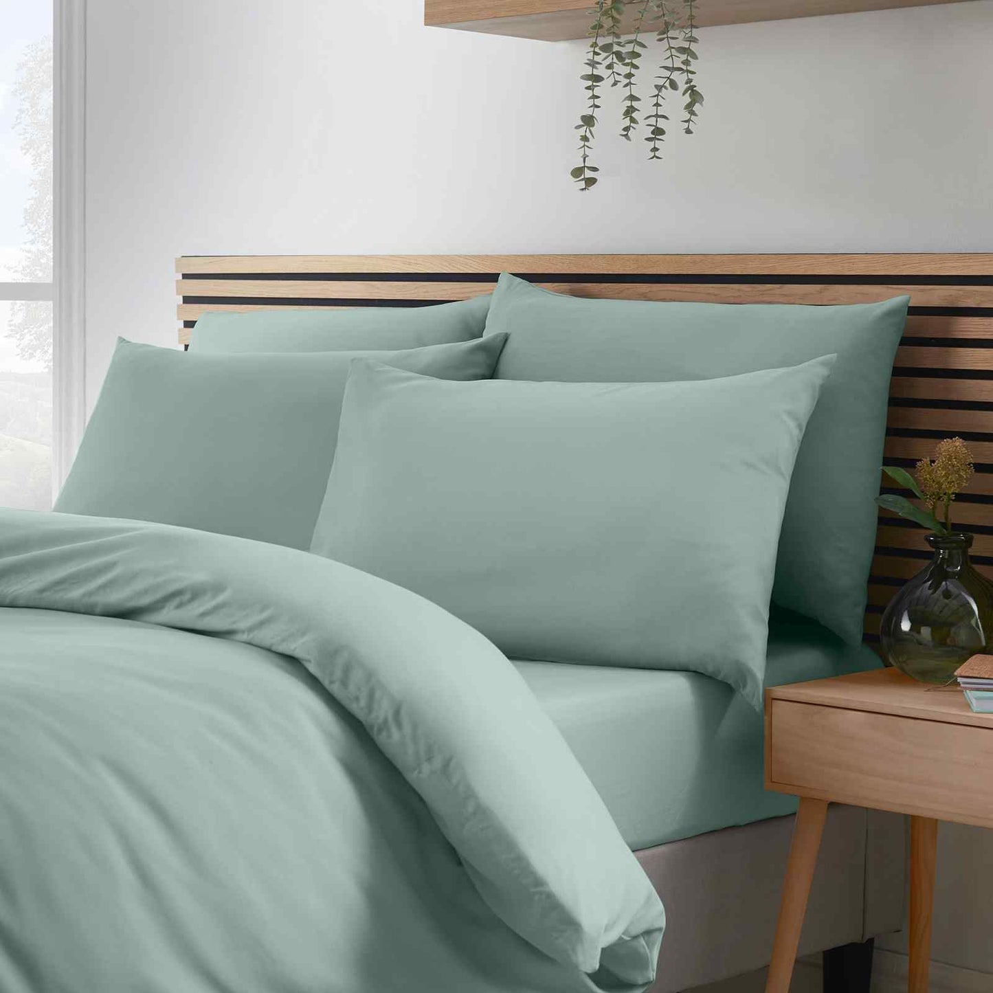 So Soft Non Iron Green Duvet Cover Set