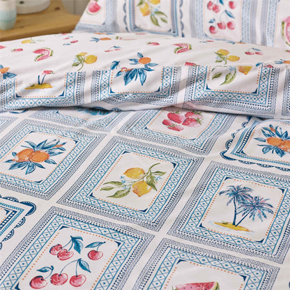 Riviera Tiles Blue Duvet Cover Set
