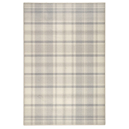 Hug Rug Eco-Washable Isla Plaid Natural Rug