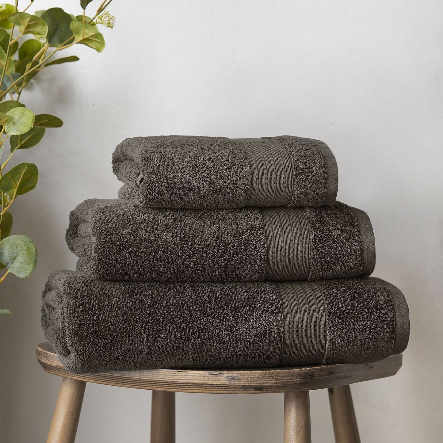 Bianca Supima Cotton Charcoal Grey Towel and Sheet