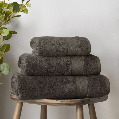 Bianca Supima Cotton Charcoal Grey Towel and Sheet
