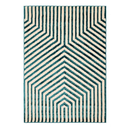 Zoe Illusion Blue Abstract Rug