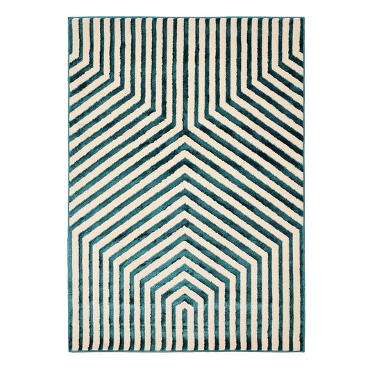 Zoe Illusion Blue Abstract Rug