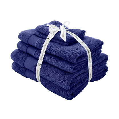 Anti-Bacterial Navy Blue Towel Bale Set - 6 Piece