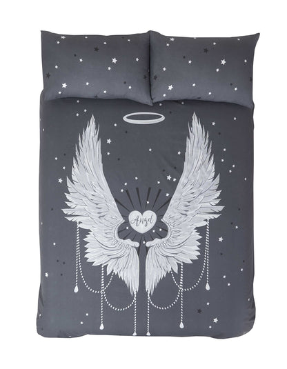 Angel Wings Grey Duvet Set