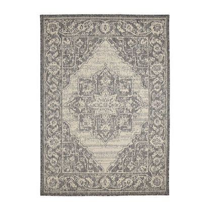 Flatweave Gel Medallion Steel Grey Rug