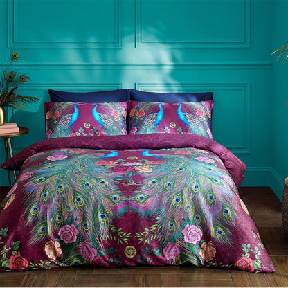Matthew Williamson Xanadu Peacock Plum Duvet Cover Set