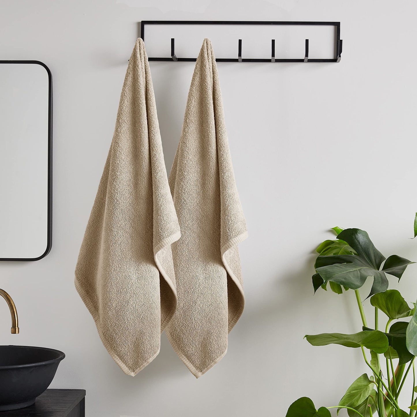 Quick Dry Natural Bath Sheet Pair