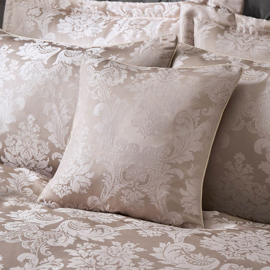 Damask Jacquard Cushion Champagne Gold