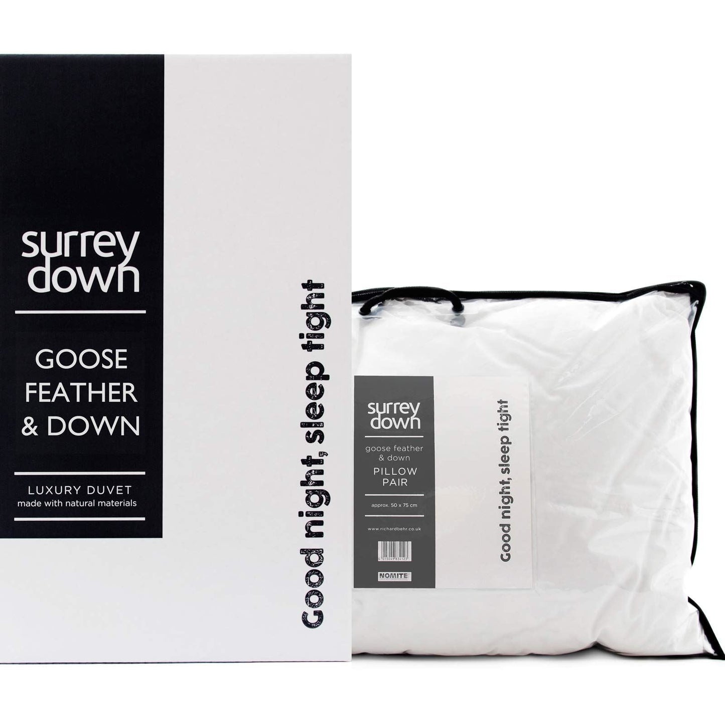 Goose Feather & Down Duvet With Pillow, 13.5 Tog