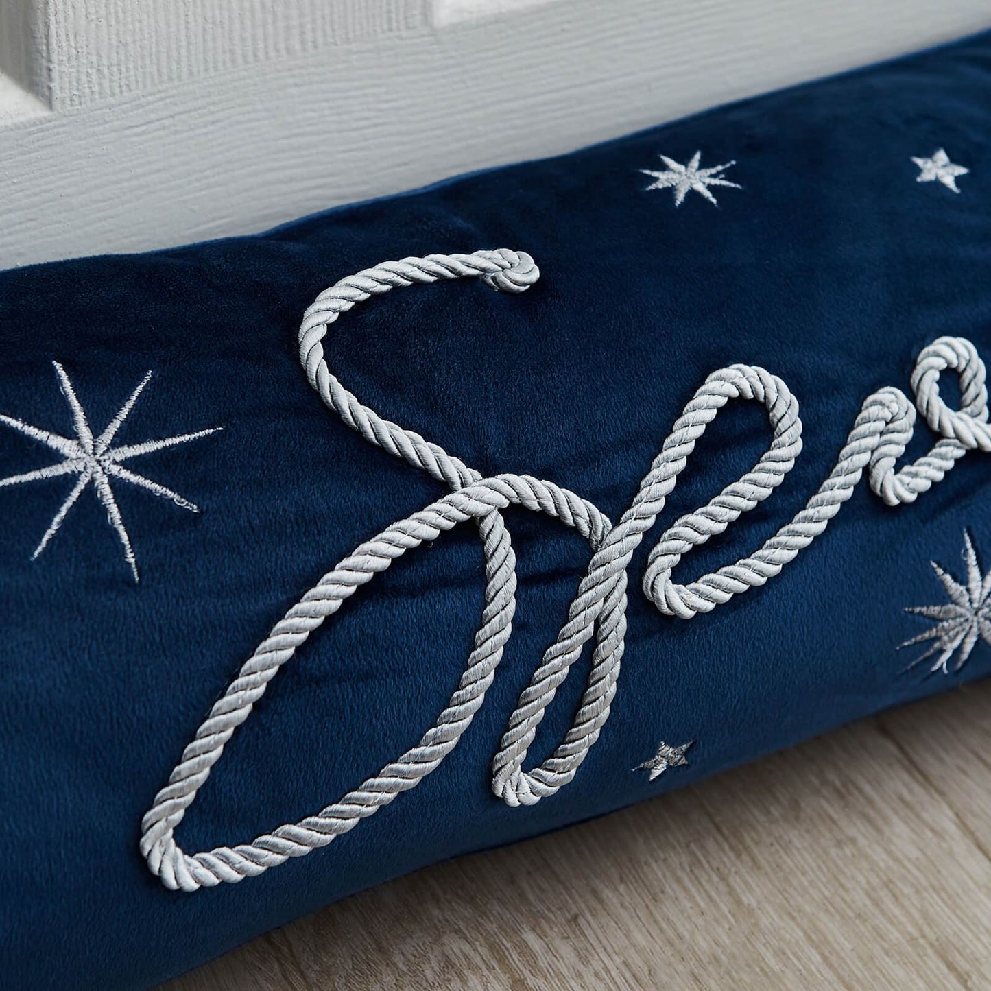 Christmas Sparkle Door Draught Excluder Navy Blue