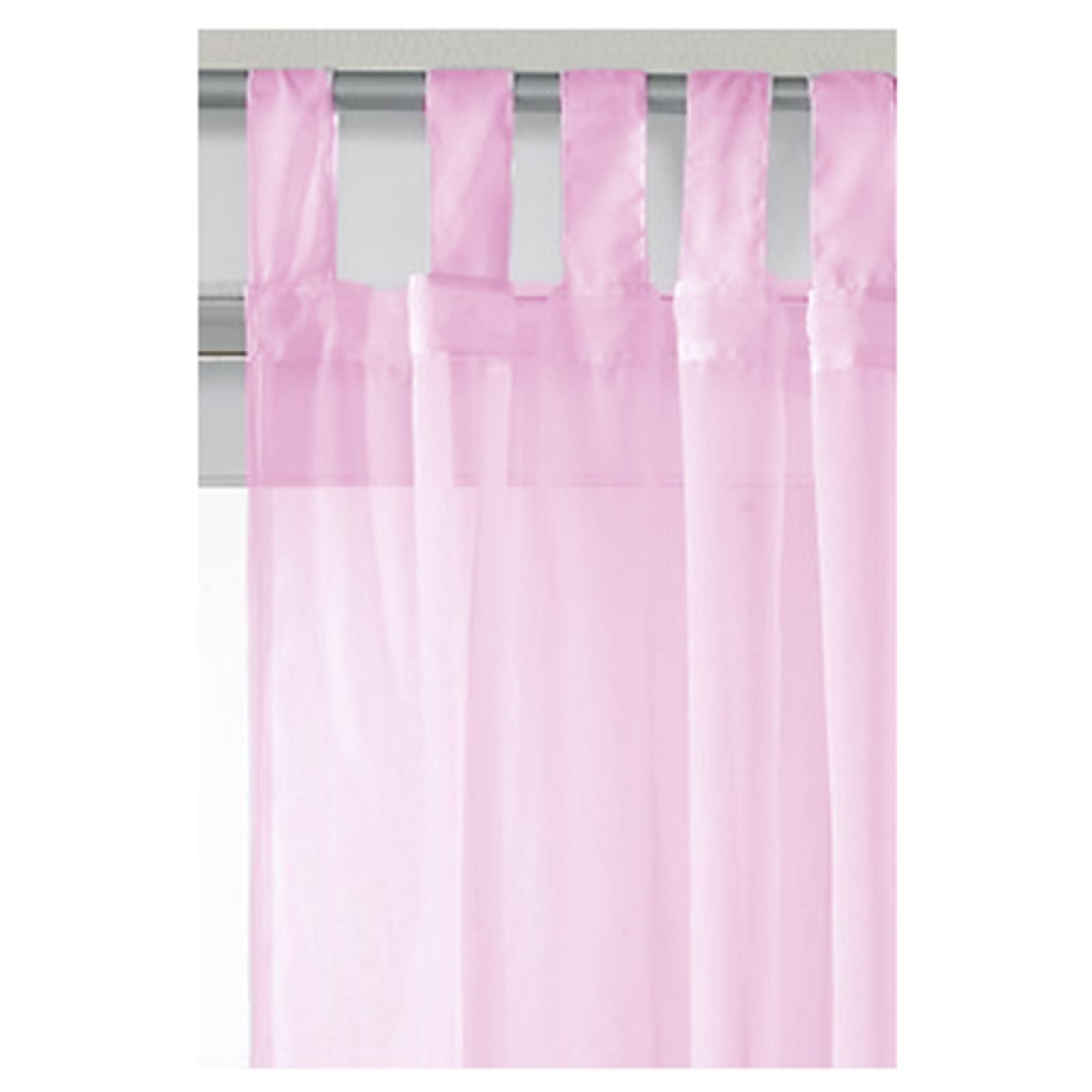 Voile Sheer Pink Curtain Panel