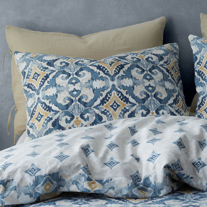 Inara Ikat Indigo Blue Duvet Cover Set