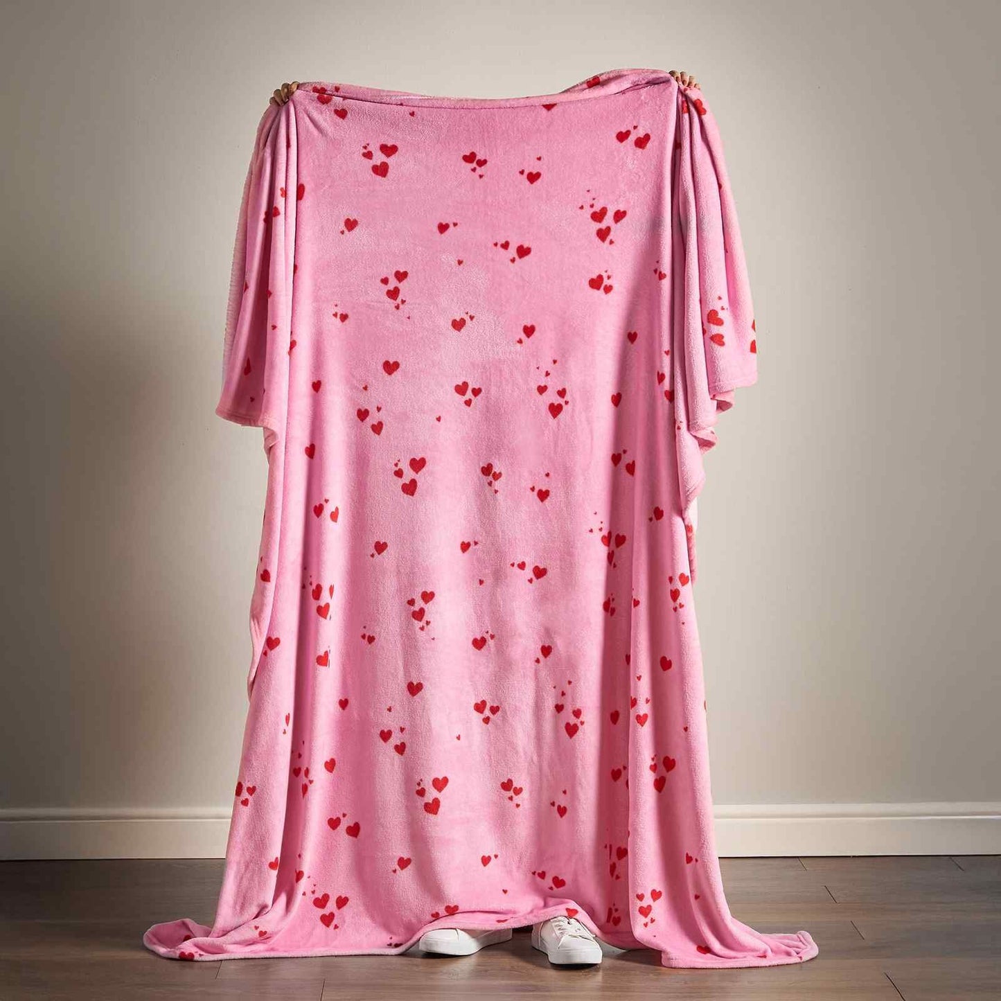 Heart Pink Blanket Throw
