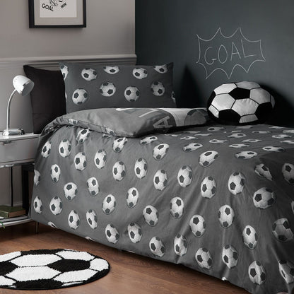 Catherine Lansfield Football Grey Duvet Cover Set