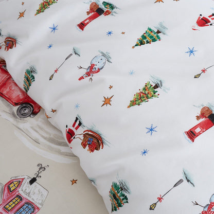 Christmas Town Neutral Duvet Set