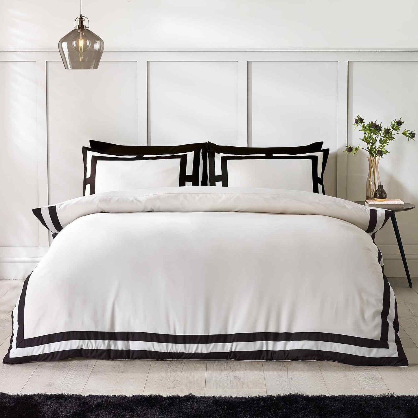 So Soft Mono Panel Cream Duvet Cover Set