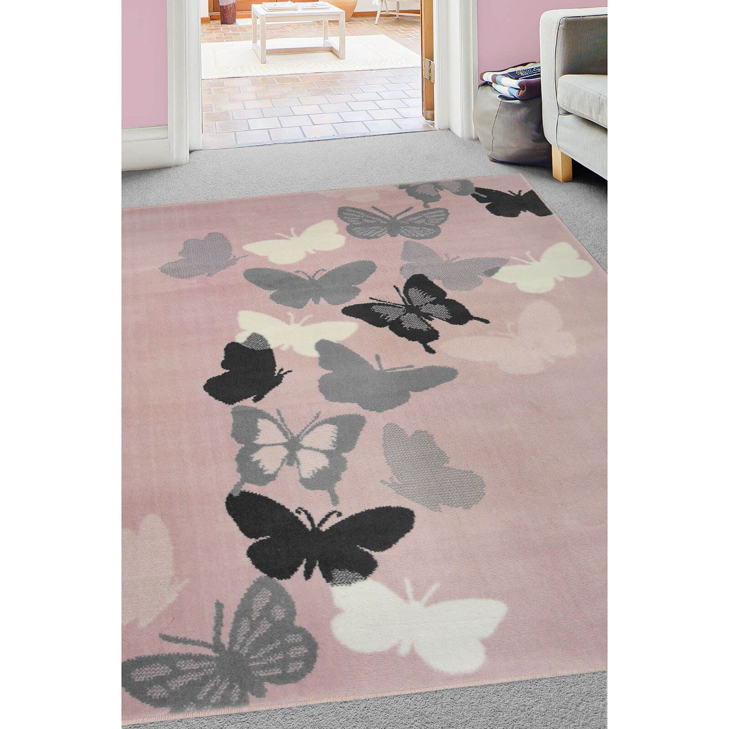 Maestro Butterfly Blush Butterfly Rug