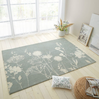 Downstairs Meadowsweet Green Rug