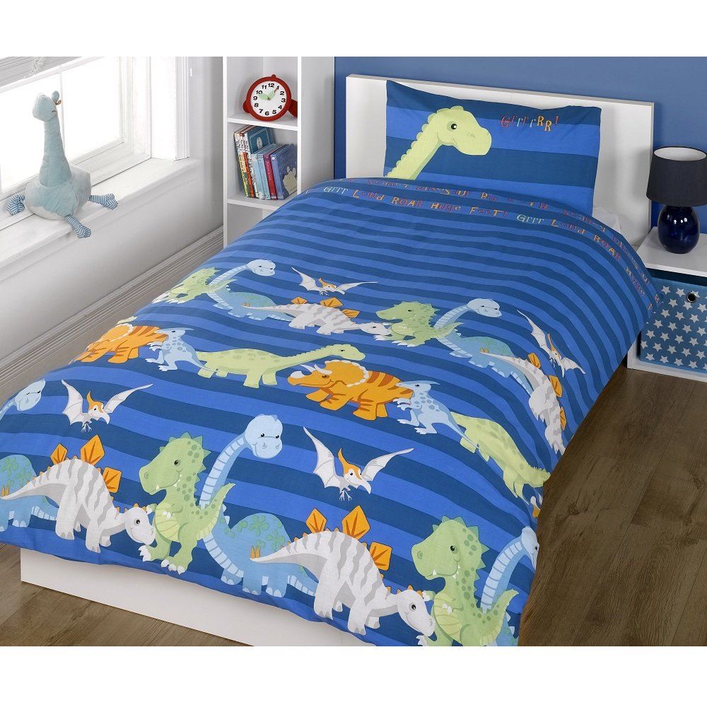 Dinosaur Blue Duvet Set