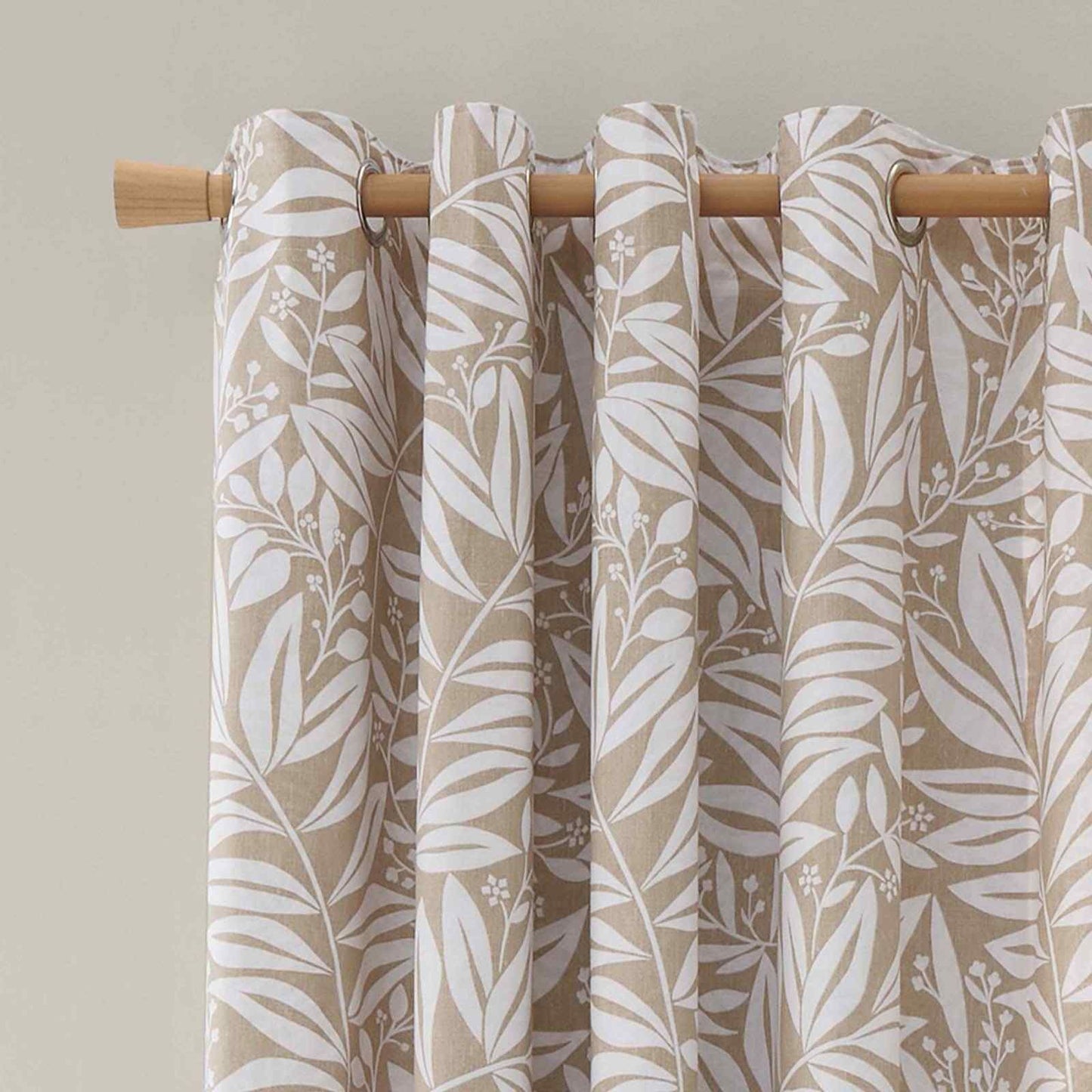Sorrel Leaf Natural Curtains Two Panels - 66x90 Inch