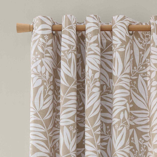 Sorrel Leaf Natural Curtains Two Panels - 66x90 Inch