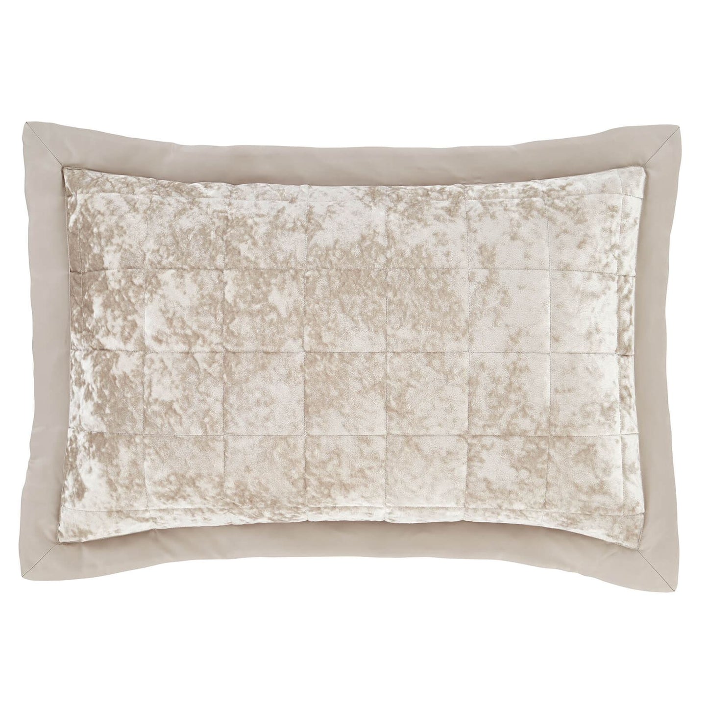 Crushed Velvet Natural Pillowsham Pair