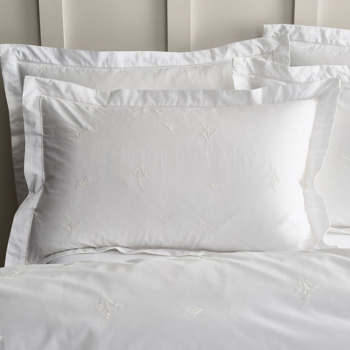 Lottie Embroidery White Duvet Cover Set