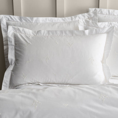 Lottie Embroidery White Duvet Cover Set