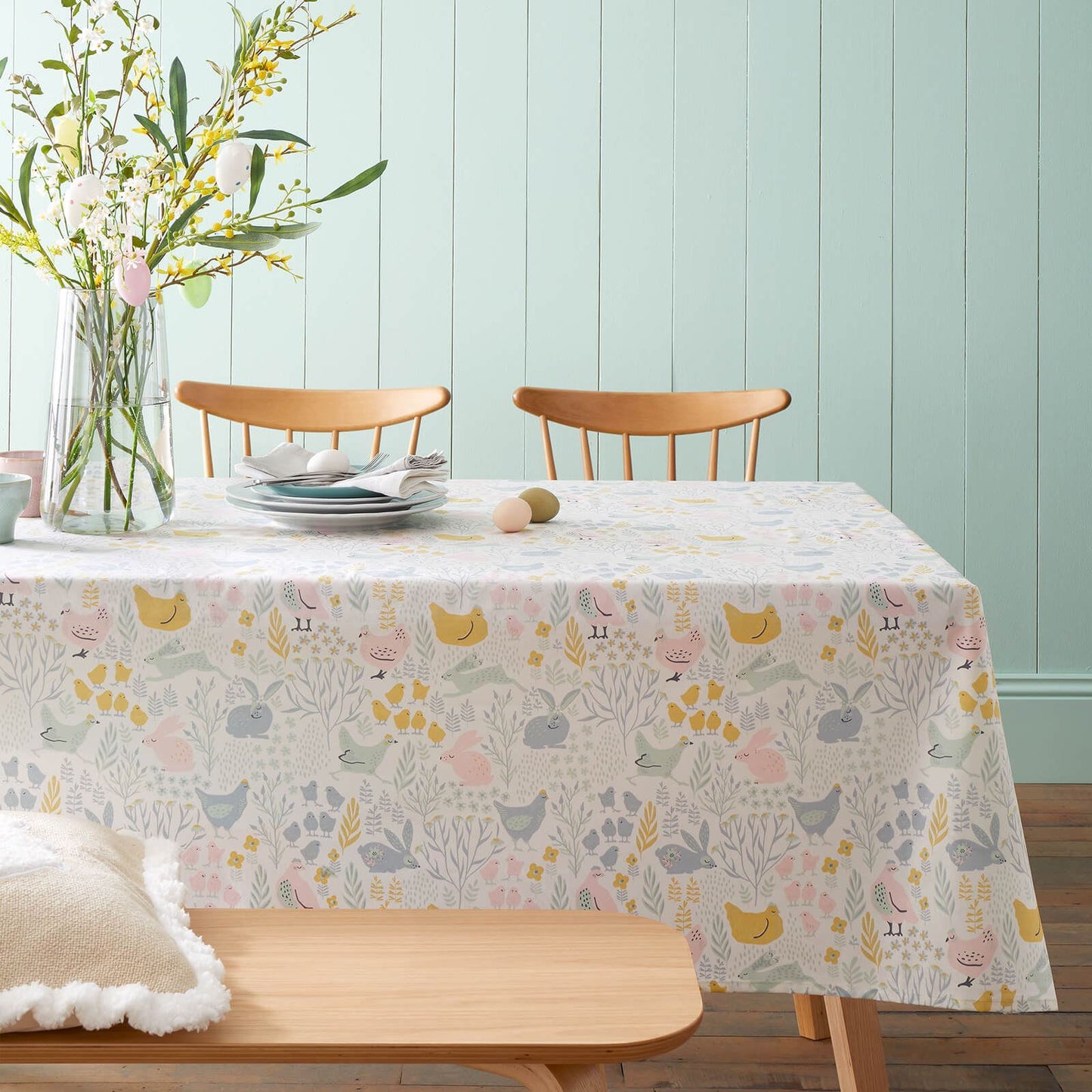 Cottage Friends Natural Table Cloth